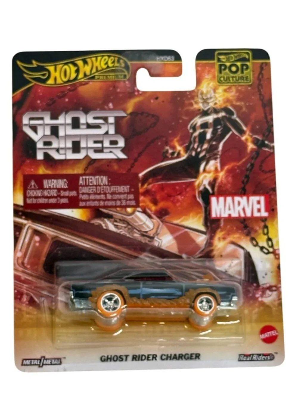 Hot Wheels Ghost Rider Dodge Charger Real Riders Marvel Diecast
